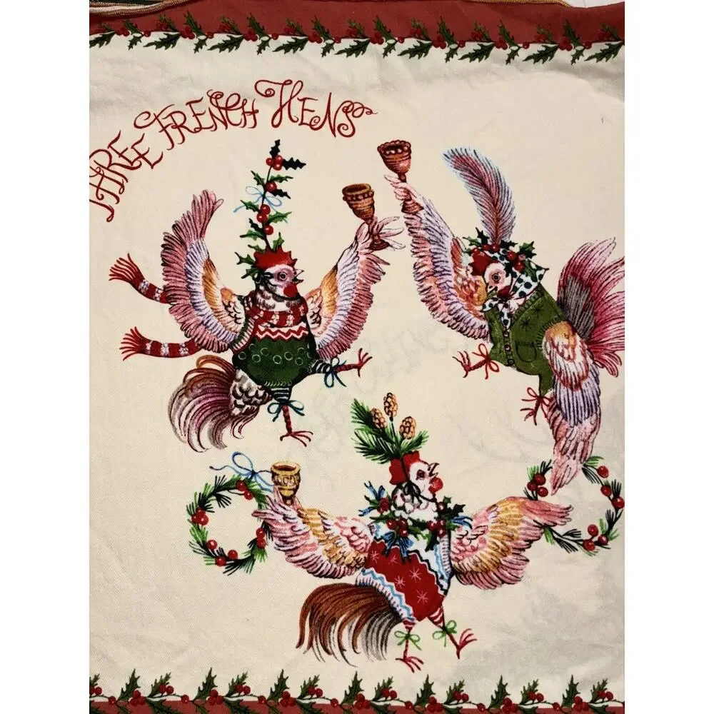 Anthropologie Phannapast Taychamaythakool 12 Days Christmas Napkins Square